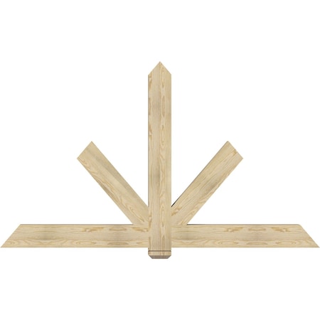 Ekena Millwork Kennewick Rough Sawn Timber Gable Bracket, Douglas Fir, 84"W x 49"H x 4"D x 6"F, 14/12 Pitch GBW084X49X0406KEN00RDF